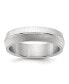 Stainless Steel Polished and Textured Band Ring