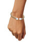 ფოტო #5 პროდუქტის Cultured Freshwater Pearl (9-1/2 x 10-1/2mm) & Cubic Zirconia Beaded Cuff Bracelet