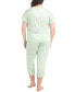 ფოტო #2 პროდუქტის Plus Size 2-Pc. Garden Grove Capri Pajamas Set