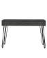 Фото #2 товара Canton 2-Drawer Writing Desk With Hairpin Legs Smokey Oak