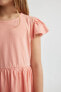 Kız Çocuk Kısa Kollu Penye Elbise C0990A824SM