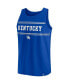 Фото #6 товара Men's Royal Kentucky Wildcats Stripe Block Tank Top