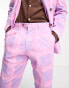 Фото #4 товара Viggo Isco check suit trousers in purple