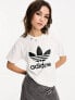 Фото #1 товара adidas Trefoil Regular T-Shirt in White