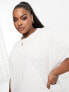 ASOS DESIGN Curve 2 pack oversized t-shirt in black & white