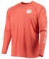 Men's Orange Clemson Tigers PFG Terminal Tackle Omni-Shade Long Sleeve T-shirt