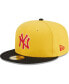 Фото #4 товара Men's Yellow, Black New York Yankees Grilled 59FIFTY Fitted Hat
