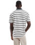 ASOS DESIGN relaxed fit polo in black and white stripe