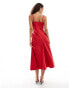 Фото #3 товара Sister Jane bow midaxi cami dress in red