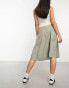 Фото #4 товара COLLUSION hitch tie midi skirt co-ord in khaki