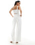 Фото #4 товара Kaiia tailored wide leg trousers with elasticated waist co-ord in white