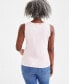 ფოტო #2 პროდუქტის Women's Lace-Trim Cotton Tank Top, Created for Macy's