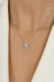 Dazzling silver necklace with glittering heart NCL70W