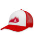 Фото #1 товара Men's White, Red Louisville Cardinals Tone Down Trucker Snapback Hat