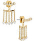 Gold-Tone Cubic Zirconia Front Back Shaky Earrings