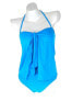 Фото #1 товара Lauren Ralph Lauren Turquoise Tummy Control One Piece Womens Swimsuit Size 4