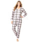 ფოტო #1 პროდუქტის Plus Size Holiday Print Onesie Pajama