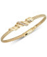 ფოტო #1 პროდუქტის Diamond Twist Bangle Bracelet (1/8 ct. t.w.) in 14k Gold-Plated Sterling Silver