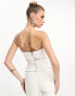 Фото #4 товара Naked Wardrobe leather look bandeau top co-ord in white