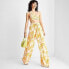 Фото #2 товара Women's Wide Leg Relaxed Palm Tree Pants - Future Collective with Alani Noelle