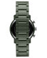 ფოტო #10 პროდუქტის Men's Chrono Ceramic Matte Olive Green Ceramic Bracelet Watch 45mm