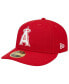 ფოტო #2 პროდუქტის Men's Scarlet Los Angeles Angels Low Profile 59FIFTY Fitted Hat