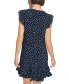 Women's Dot-Print Flutter-Sleeve Dress