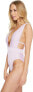 Фото #2 товара Bikini Lab Junior's 170299 Ribthym Nation Plunge One Piece Swimsuit Size XS