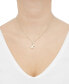 ფოტო #2 პროდუქტის Diamond Butterfly Open Circle Pendant Necklace (1/10 ct. t.w.) in 14k Gold-Plated Sterling Silver, 16" + 2" extender
