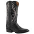 Фото #2 товара Ferrini Teju Lizard Round Toe Cowboy Mens Black Casual Boots 11111-04