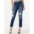 Sofia Vergara Boyfriend Jeans Women's Blue Bagi Stretch Mid-Rise Distressed 6