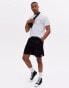 New Look relaxed fit shorts with clip belt in black