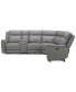 Фото #12 товара Addyson 117" 6-Pc. Leather Sectional with 3 Zero Gravity Recliners with Power Headrests & 1 Console, Created for Macy's