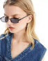 Фото #8 товара ASOS DESIGN square 90s metal sunglasses in black