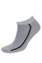 Erkek Çizgili 3lü Pamuklu Patik Çorap C0161axns