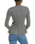 Фото #2 товара Sofiacashmere Peplum Rib Scoop Neck Cashmere Sweater Women's