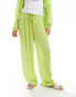 Esmee loose fit beach trouser co-ord in lime