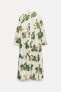 Фото #10 товара Платье из ткани с цветочным принтом — zw collection ZARA
