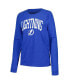 ფოტო #4 პროდუქტის Women's Black, Blue Tampa Bay Lightning Meter Knit Long Sleeve Raglan Top and Shorts Sleep Set