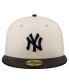 Фото #3 товара Men's Cream New York Yankees Game Night Leather Visor 59fifty Fitted Hat