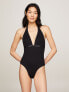 Фото #1 товара Tonal Logo Halterneck One-Piece Swimsuit