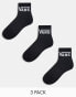 Vans 3 pack classic half crew socks in black