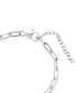 ფოტო #3 პროდუქტის EFFY® Diamond Pavé Heart Paperclip Link Bracelet (1/5 ct. t.w.) in Sterling Silver