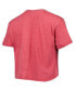 ფოტო #4 პროდუქტის Women's Crimson Oklahoma Sooners Edith Vintage-Like Burnout Crop T-shirt