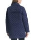 Фото #2 товара Women's Imitation-Pearl-Button Quilted Coat