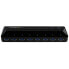 StarTech.com 10-Port USB 3.0 Hub with Charge and Sync Ports - 2 x 1.5A Ports - USB 3.2 Gen 1 (3.1 Gen 1) Type-B - USB 3.2 Gen 1 (3.1 Gen 1) Type-A - 5000 Mbit/s - Black - Plastic - Status