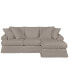Brenalee 96" Fabric Roll Arm Sofa and Slipcover