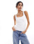 Фото #1 товара Vero Moda 2 way square neck top in white