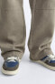 Фото #9 товара Кожаные кроссовки с контрастными вставками ZARA