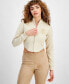 ფოტო #1 პროდუქტის Women's Mariah Zip-Up Crop Corset Top